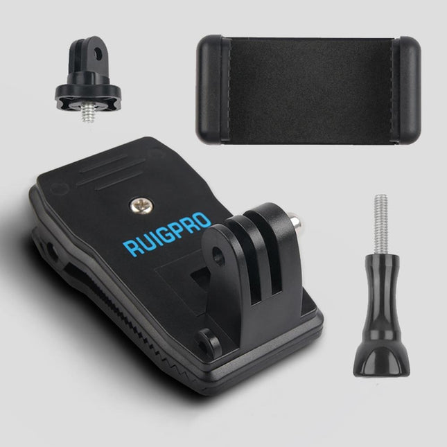 360 Degree Rotation Backpack Mount For Gopro Dji Xiaoyi & Other Action Cameras