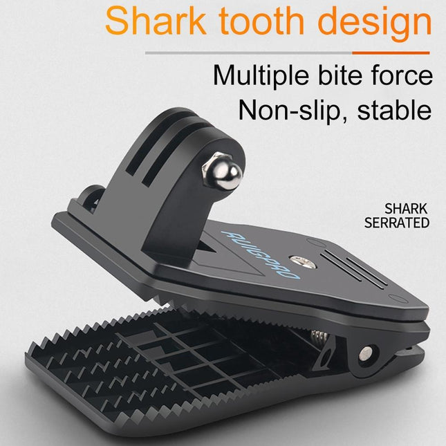 360 Degree Rotation Backpack Mount For Gopro Dji Xiaoyi & Other Action Cameras