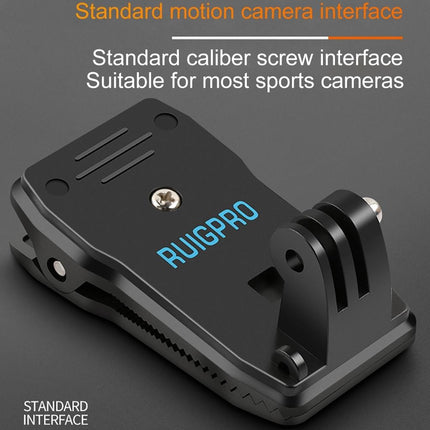 360 Degree Rotation Backpack Mount For Gopro Dji Xiaoyi & Other Action Cameras