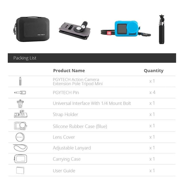 Travel Kit For Dji Action Tripod Backpack Clip Storage Bag