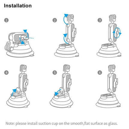 Universal Suction Cup Phone Holder For Action Cameras