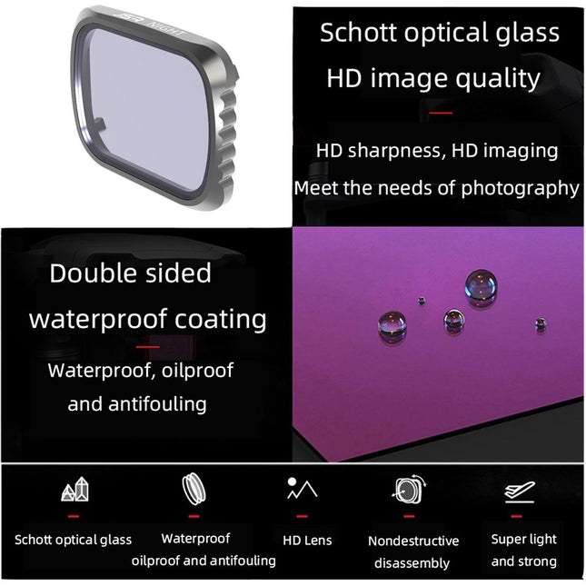 Aluminum Frame Light Pollution Filter For Dji Air 2S