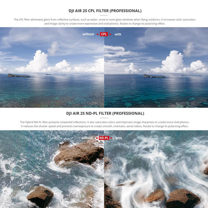 4-In-1 Lens Filter Kit For Dji Air 2S - Nd8 Nd16 Nd32 Nd64