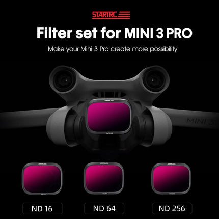 3-In-1 Lens Filter For Dji Mini 3 Pro - Nd16 Nd64 Nd256