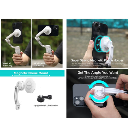 Phone Holder For Dji Om6 / 5 / 4 / 4 Se With Zj561 Magsafe Adapter