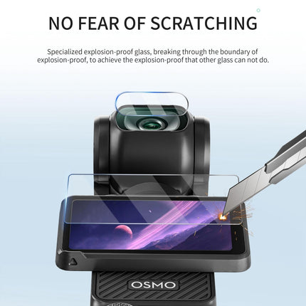 2-Pack Tempered Glass Lens Protector For Dji Pocket 3