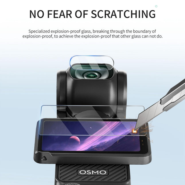 2-Pack Tempered Glass Lens Protector For Dji Pocket 3