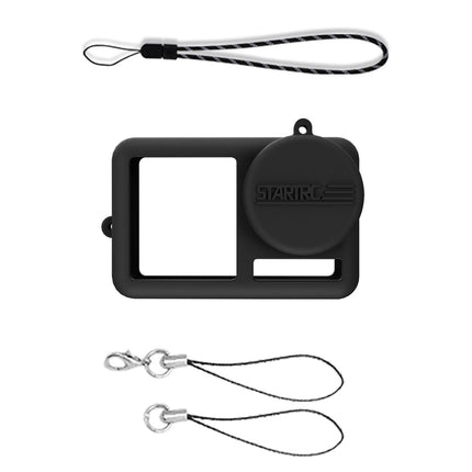 Shockproof Silicone Case With Lens Cap And Strap For Dji Action Camera