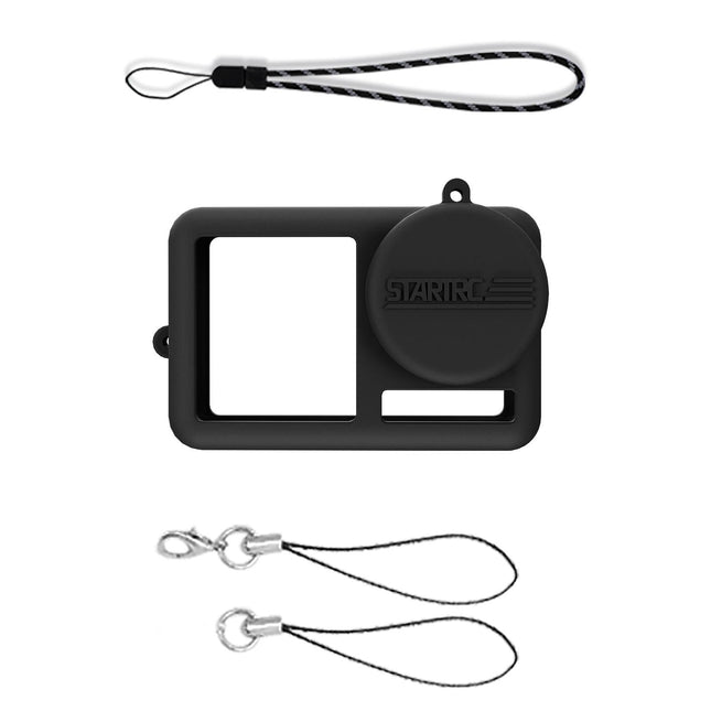 Shockproof Silicone Case With Lens Cap And Strap For Dji Action Camera