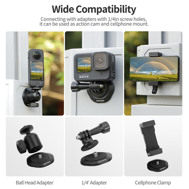 Metal Magnetic Base With 1 / 4 Adapter And Pivot Stand