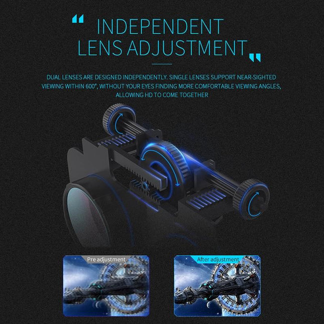Virtual Reality Headset For 4.7-6.1 Smartphones - 3D Glasses
