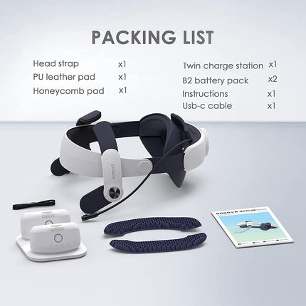 Elite Strap Dual Battery Magnetic Dock For Oculus Quest 2 Charging