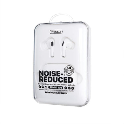 Proda Tws Wireless Earphones - Noise Canceling Binaural White