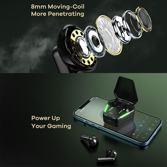 Wireless Gaming Earbuds - True Stereo Bluetooth 5.0 White