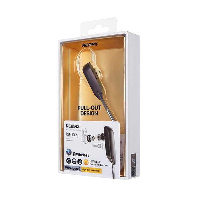 Wireless Metal Bluetooth Earphone With Noise Reduction - Black