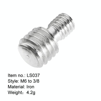 2-Pack M6 To 3 / 8 Camera Screw Adapters