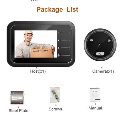 2.4 Night Vision Lcd Cat Eye Doorbell With Photo / Video Display