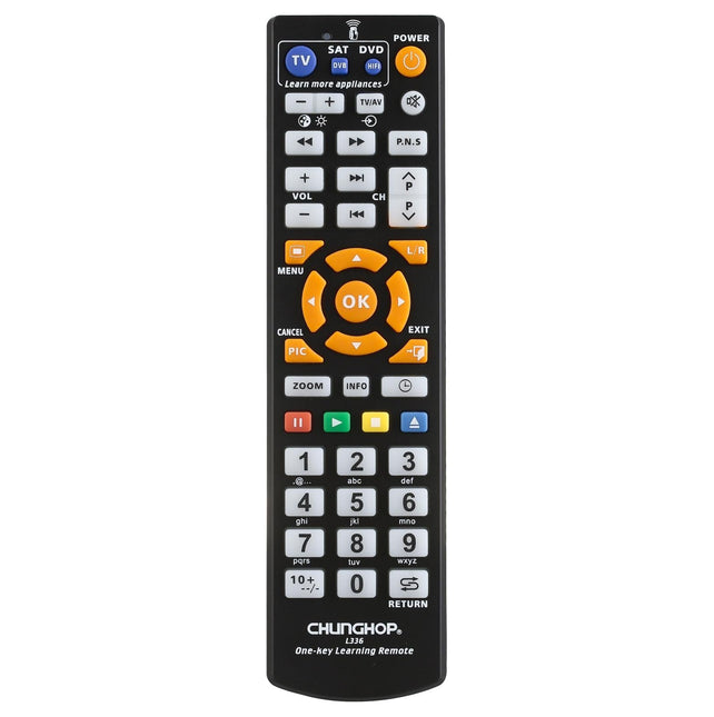 Universal Smart Learning Remote For Tv Cable Dvd - Chunghop L336