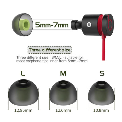 6 Pairs New Bee In-Ear Silicone Ear Caps With Storage Box - Fits 5-7Mm Earphone Plugs