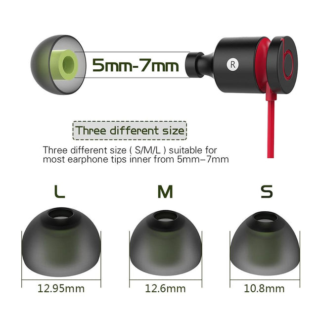 6 Pairs New Bee In-Ear Silicone Ear Caps With Storage Box - Fits 5-7Mm Earphone Plugs