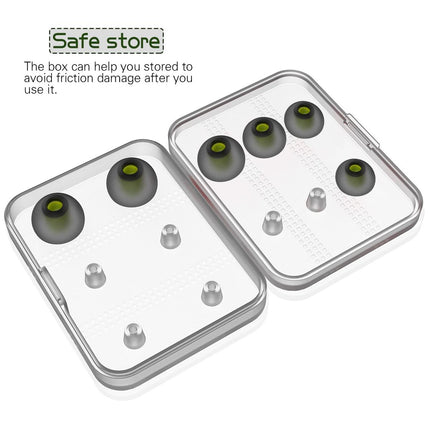 6 Pairs New Bee In-Ear Silicone Ear Caps With Storage Box - Fits 5-7Mm Earphone Plugs