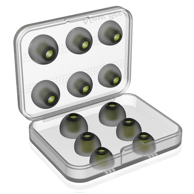6 Pairs New Bee In-Ear Silicone Ear Caps With Storage Box - Fits 5-7Mm Earphone Plugs