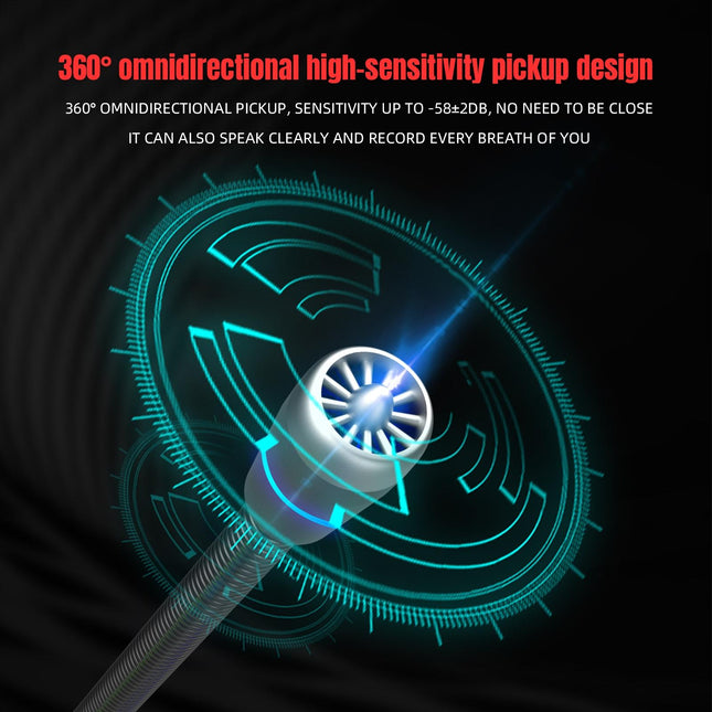 High-Quality Usb Noise-Cancelling Microphone - Black