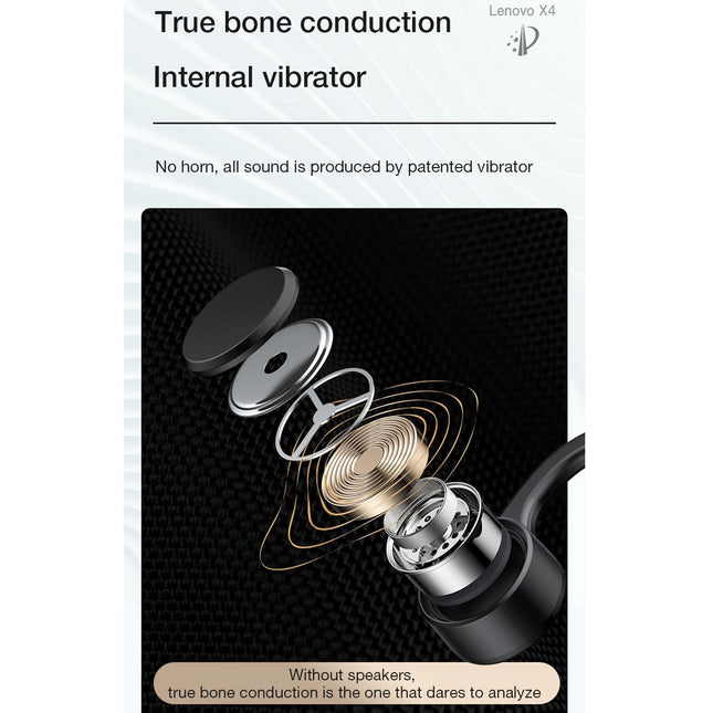 Waterproof Bone Conduction Bluetooth Earphones - Black