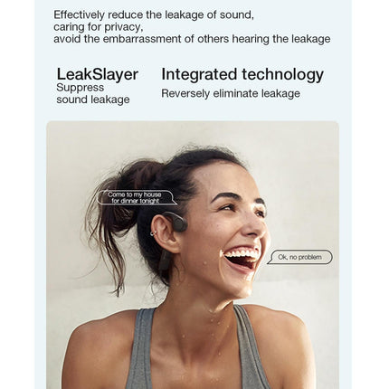 Waterproof Bone Conduction Bluetooth Earphones - Black