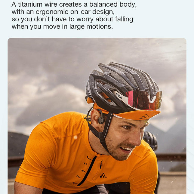 Waterproof Bone Conduction Bluetooth Earphones - Black