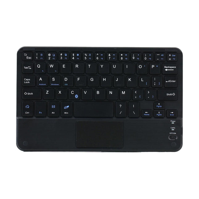 Detachable Bluetooth Keyboard Leather Tablet Case For Ipad Mini 6 With Touchpad & Holder - Black