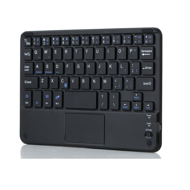 Detachable Bluetooth Keyboard Leather Tablet Case For Ipad Mini 6 With Touchpad & Holder - Black