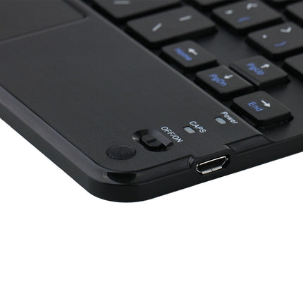 Detachable Bluetooth Keyboard Leather Tablet Case For Ipad Mini 6 With Touchpad & Holder - Black