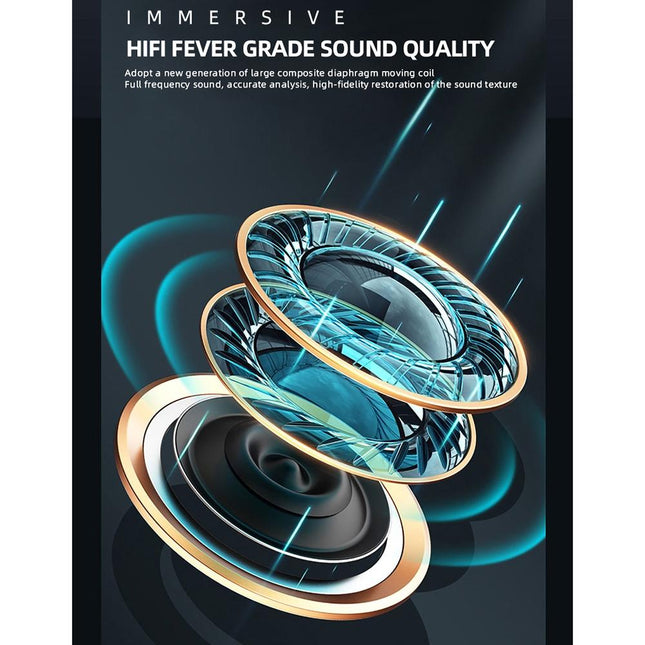 Xt80 Tws Dual Mode Bluetooth Earphones With Breathing Light And Charging Box - Black