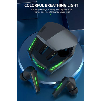 Xt80 Tws Dual Mode Bluetooth Earphones With Breathing Light And Charging Box - Black