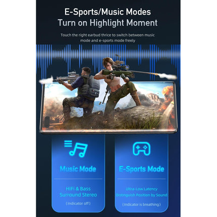 Wireless Gaming Earphones - T23 Tws - Black