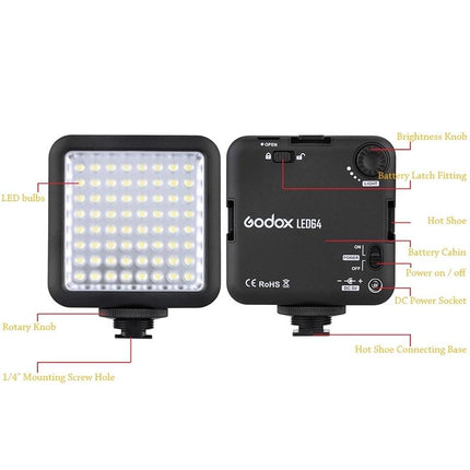 64-Led Video Fill Light For Enhanced Lighting