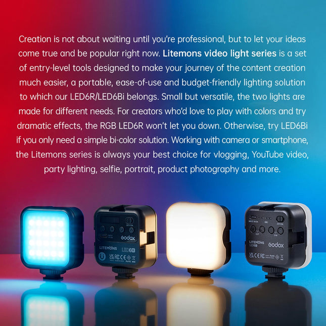 6Bi Led Video Light For Shooting