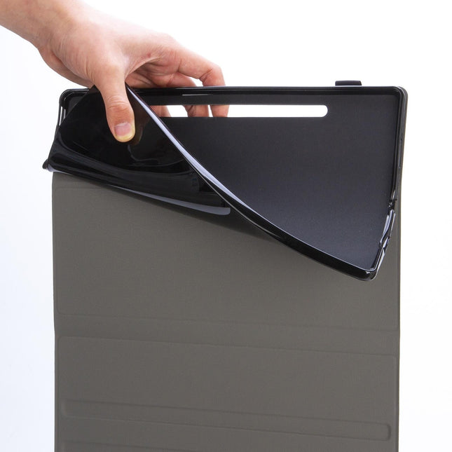 Detachable Bluetooth Keyboard Leather Case For Ipad Pro 12.9 With Tpu Bracket - Black