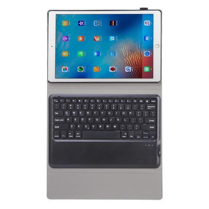 Detachable Bluetooth Keyboard Leather Case For Ipad Pro 12.9 With Tpu Bracket - Black