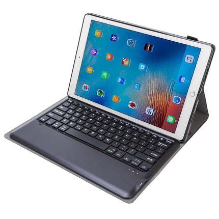 Detachable Bluetooth Keyboard Leather Case For Ipad Pro 12.9 With Tpu Bracket - Black