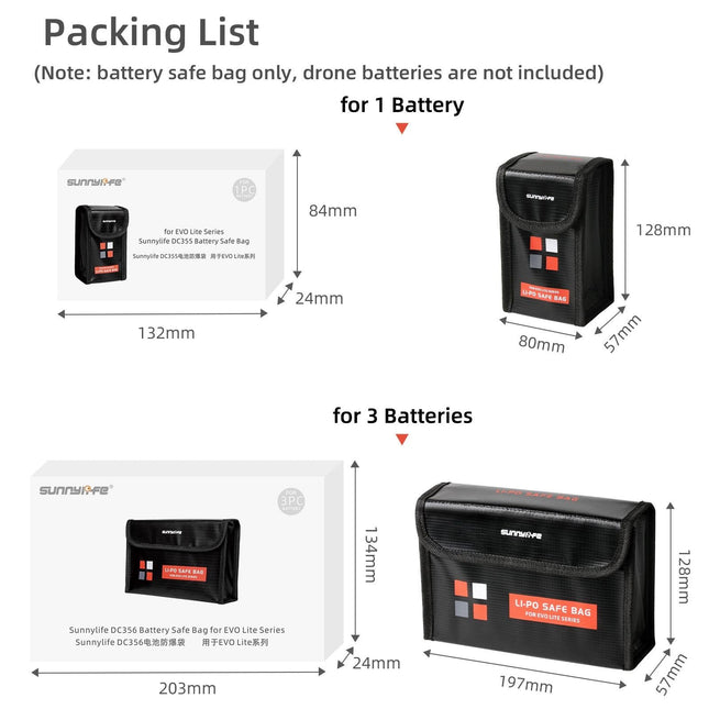 3-In-1 Evo Lite Battery Explosion-Proof Bag