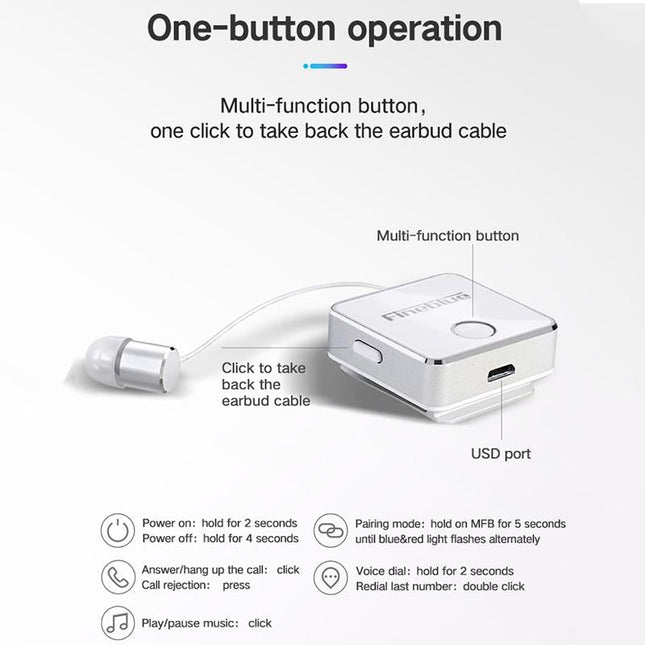 Wireless F1 Earbuds - Bluetooth Compact Black