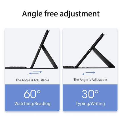 Smart Leather Case With Touchpad For Ipad 10.2 - Black