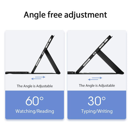 Leather Case With Bluetooth Keyboard & Touchpad For Ipad Air / Pro 11 - Black