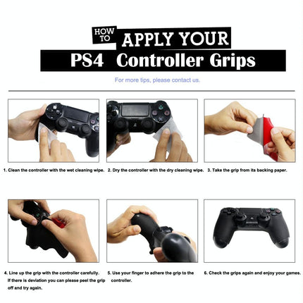 Anti-Slip Protective Sticker For Sony Ps4 Game Handle - Black