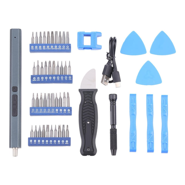 Rechargeable Cordless Electric Screwdriver Set - 49 In 1 Type C Port