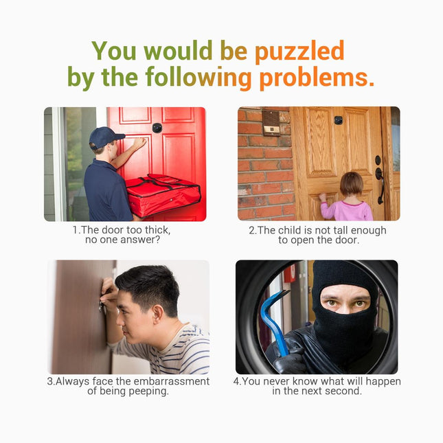 2.4 Digital Door Viewer With Night Vision Tf Card Slot Photo & Video Capture