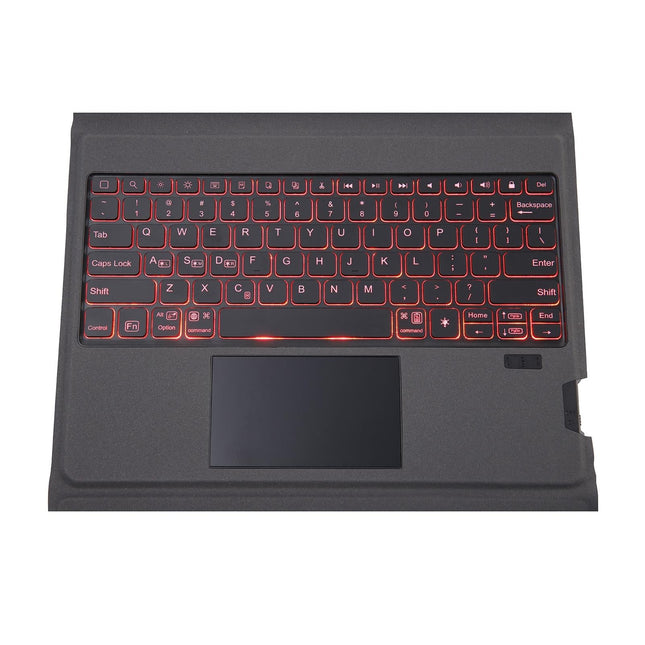 Integrated Bluetooth Keyboard Leather Case For Ipad Pro 11 - Backlit Touchpad Holder - Black