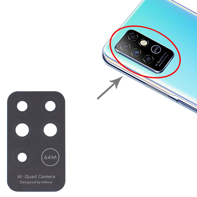 10-Piece Infinix Note 8 X692 Rear Camera Lens Set
